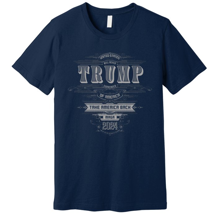 Retro Trump Vintage Maga America Premium T-Shirt