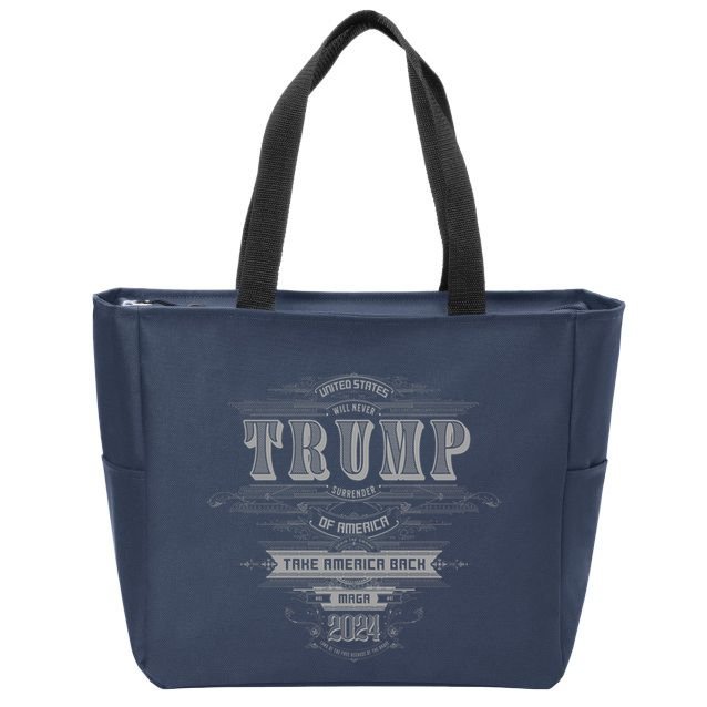 Retro Trump Vintage Maga America Zip Tote Bag