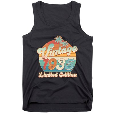 Retro Tropical Vintage 1935 Limited Edition 90th Birthday Tank Top