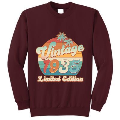 Retro Tropical Vintage 1935 Limited Edition 90th Birthday Tall Sweatshirt