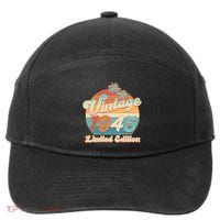 Retro Tropical Vintage 1945 Limited Edition 80th Birthday 7-Panel Snapback Hat