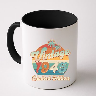 Retro Tropical Vintage 1945 Limited Edition 80th Birthday Mug