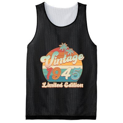 Retro Tropical Vintage 1945 Limited Edition 80th Birthday Mesh Reversible Basketball Jersey Tank