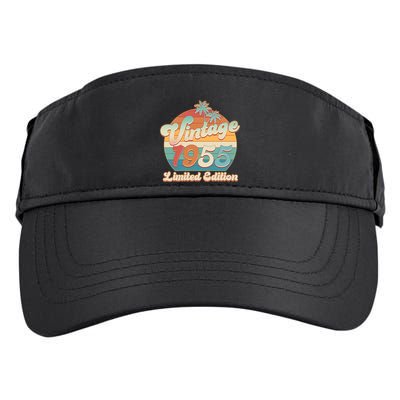 Retro Tropical Vintage 1955 Limited Edition 70th Birthday Adult Drive Performance Visor