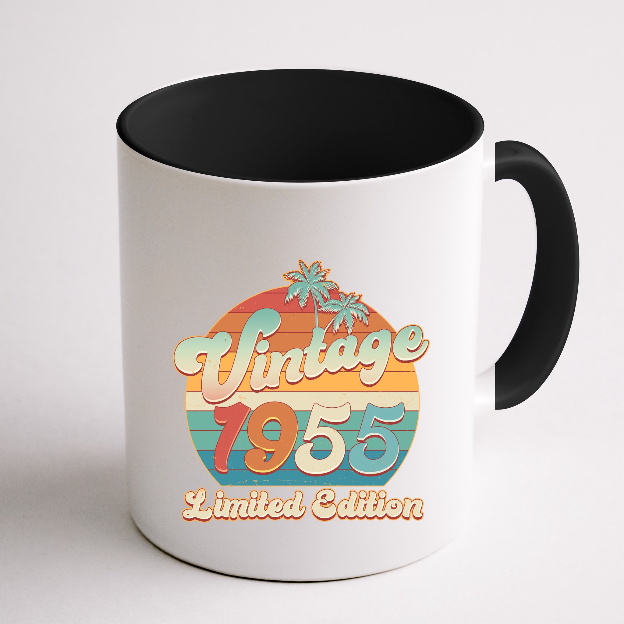 Retro Tropical Vintage 1955 Limited Edition 70th Birthday Mug