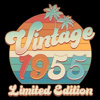 Retro Tropical Vintage 1955 Limited Edition 70th Birthday Poster