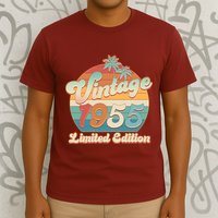 Retro Tropical Vintage 1955 Limited Edition 70th Birthday T-Shirt