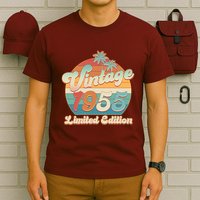 Retro Tropical Vintage 1955 Limited Edition 70th Birthday T-Shirt