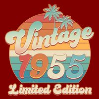 Retro Tropical Vintage 1955 Limited Edition 70th Birthday T-Shirt