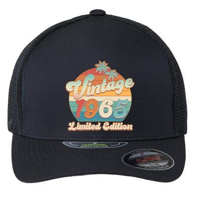 Retro Tropical Vintage 1965 Limited Edition 60th Birthday Flexfit Unipanel Trucker Cap