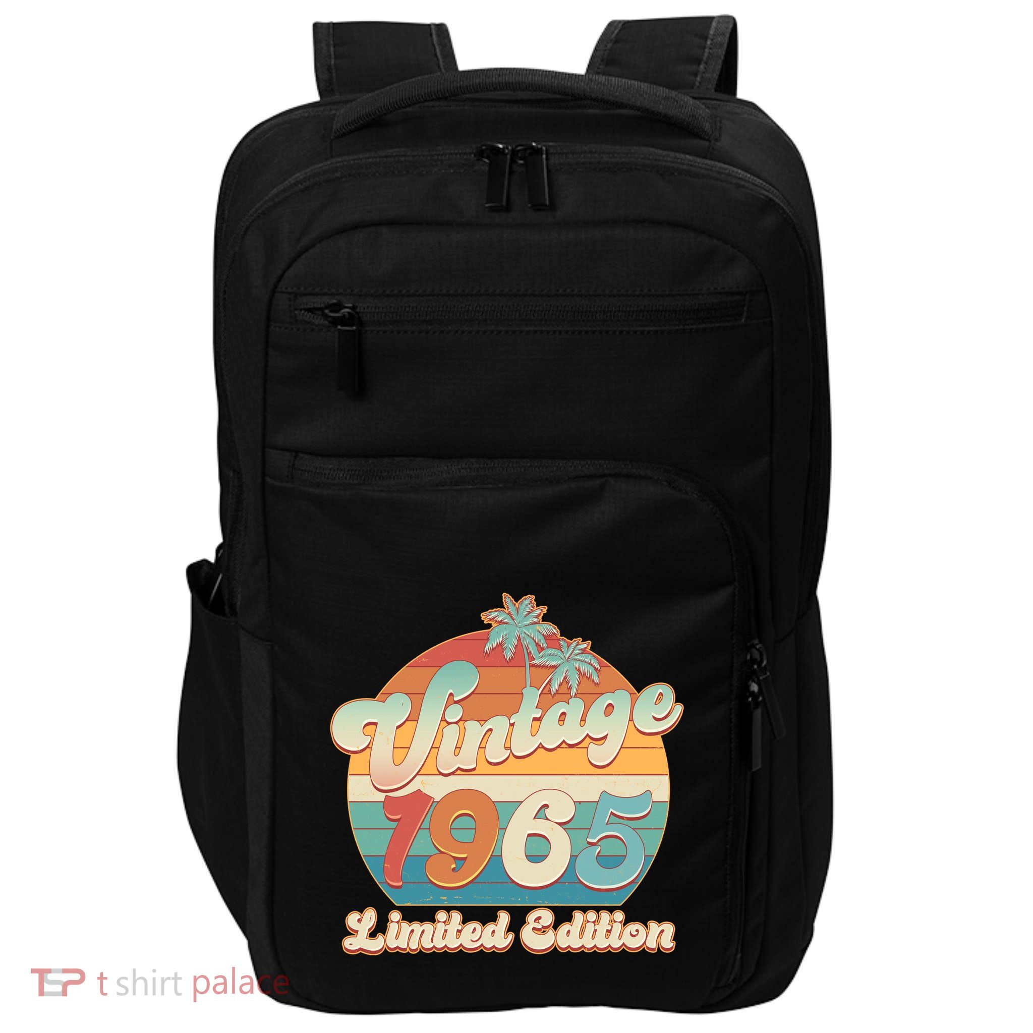 Retro Tropical Vintage 1965 Limited Edition 60th Birthday Impact Tech Backpack