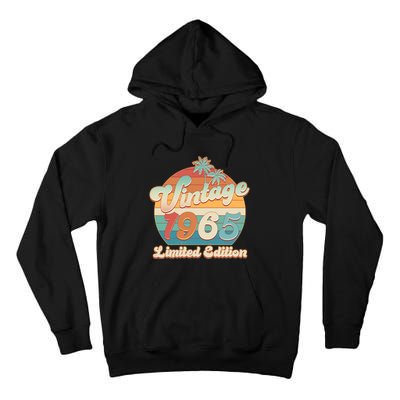 Retro Tropical Vintage 1965 Limited Edition 60th Birthday Tall Hoodie
