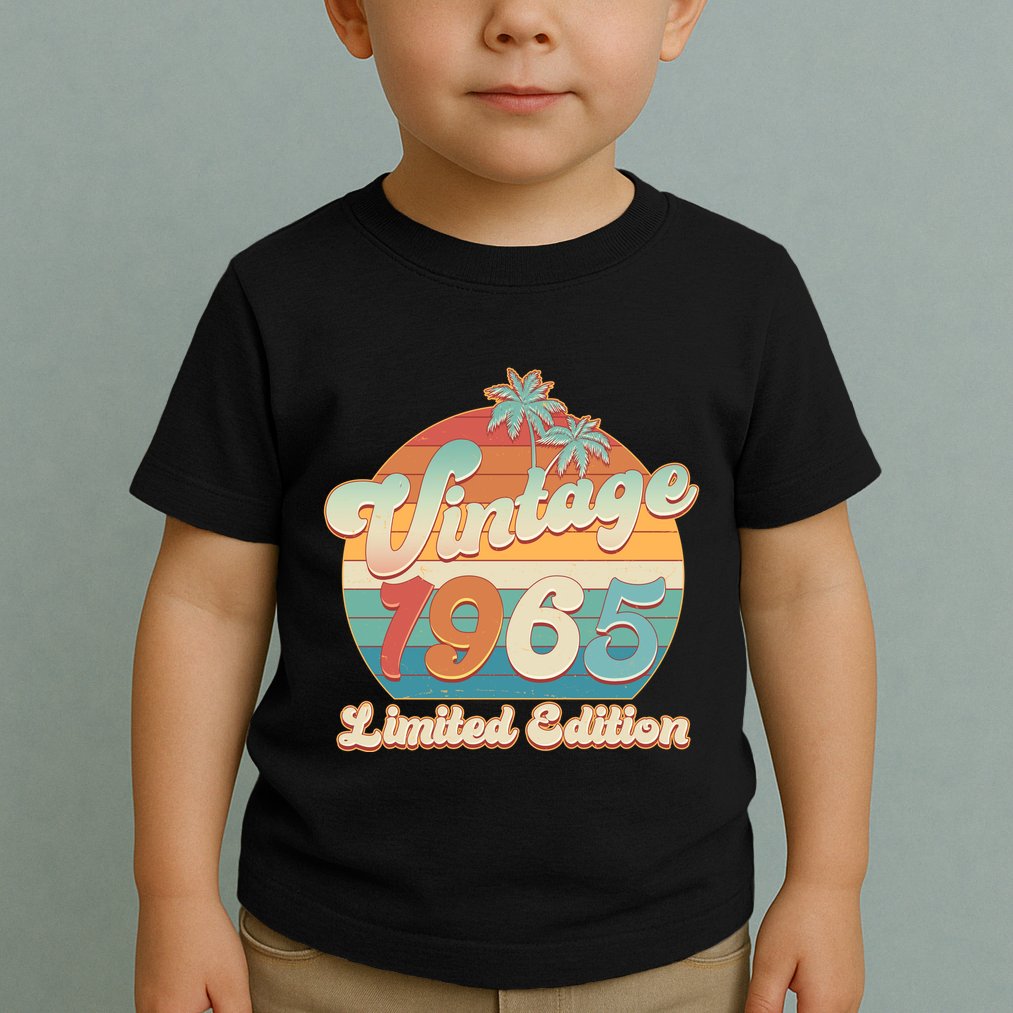 Retro Tropical Vintage 1965 Limited Edition 60th Birthday Toddler T-Shirt