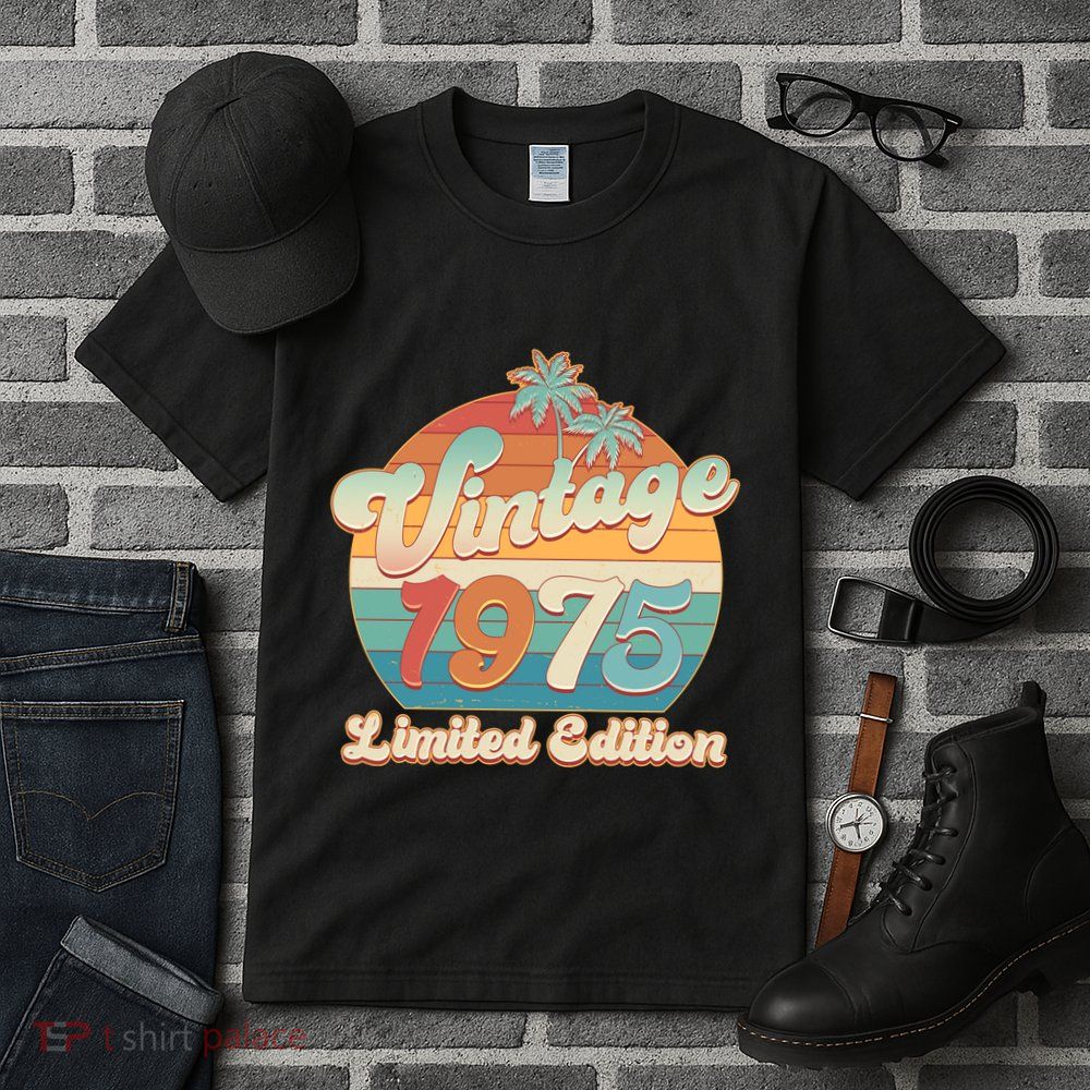 Retro Tropical Vintage 1975 Limited Edition 50th Birthday Tall T-Shirt