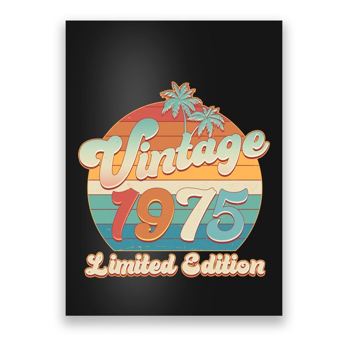 Retro Tropical Vintage 1975 Limited Edition 50th Birthday Poster