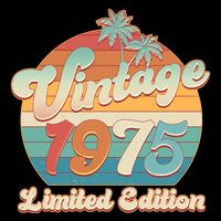 Retro Tropical Vintage 1975 Limited Edition 50th Birthday Poster