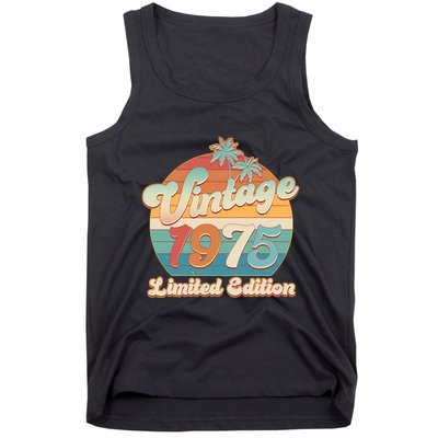 Retro Tropical Vintage 1975 Limited Edition 50th Birthday Tank Top