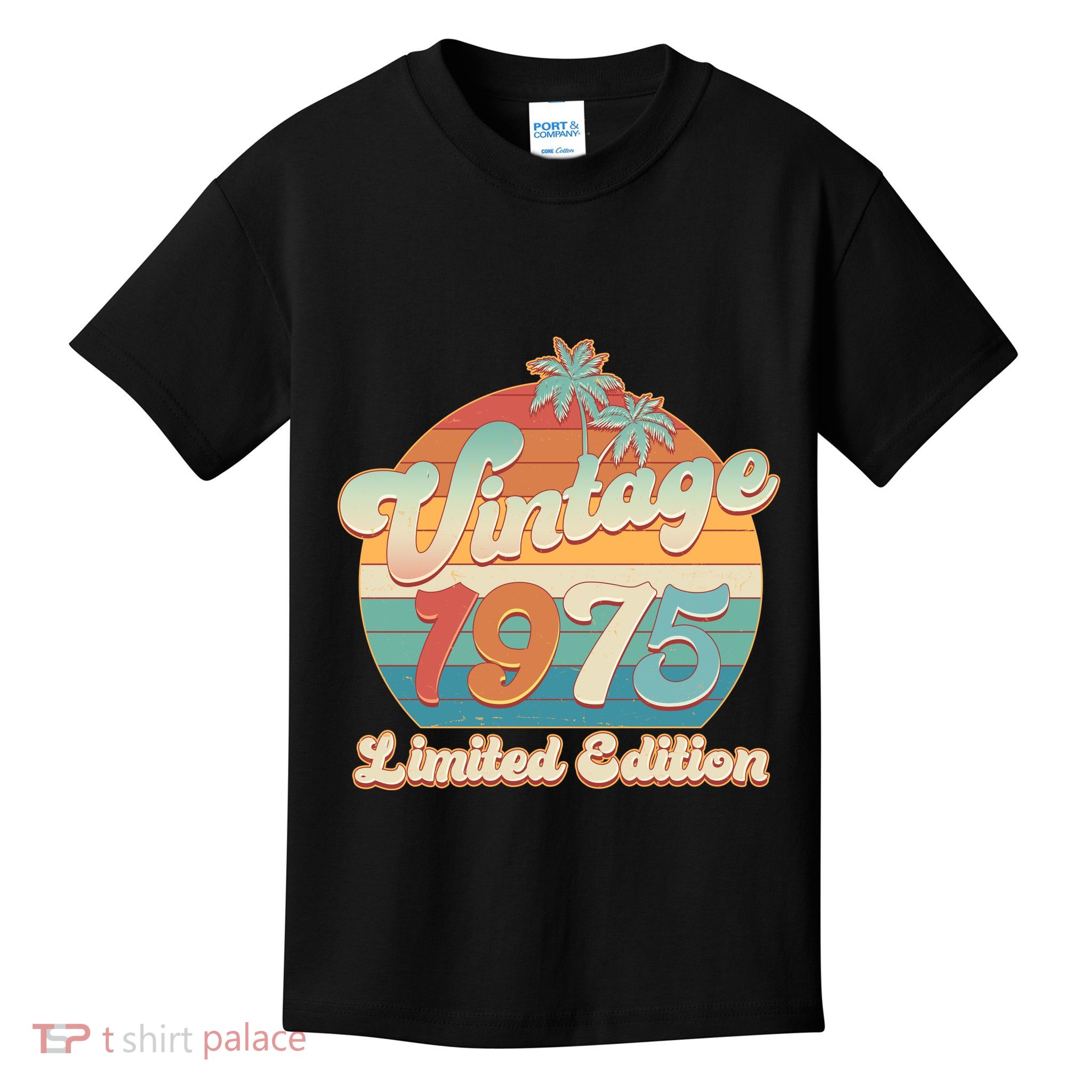 Retro Tropical Vintage 1975 Limited Edition 50th Birthday Kids T-Shirt