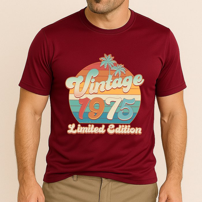 Retro Tropical Vintage 1975 Limited Edition 50th Birthday Performance Shirt