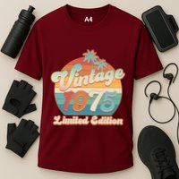 Retro Tropical Vintage 1975 Limited Edition 50th Birthday Performance Shirt