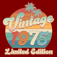 Retro Tropical Vintage 1975 Limited Edition 50th Birthday Performance Shirt