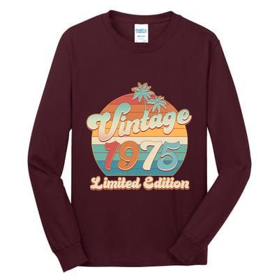 Retro Tropical Vintage 1975 Limited Edition 50th Birthday Tall Long Sleeve T-Shirt