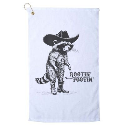 Rootin Tootin Vintage Raccoon Cow Cow Trash Panda Platinum Collection Golf Towel