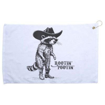 Rootin Tootin Vintage Raccoon Cow Cow Trash Panda Grommeted Golf Towel