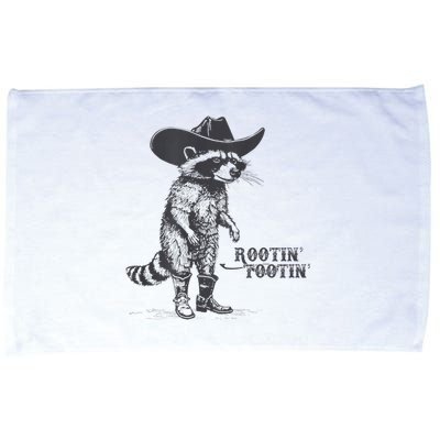 Rootin Tootin Vintage Raccoon Cow Cow Trash Panda Microfiber Hand Towel