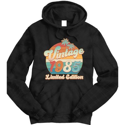 Retro Tropical Vintage 1985 Limited Edition 40th Birthday Tie Dye Hoodie