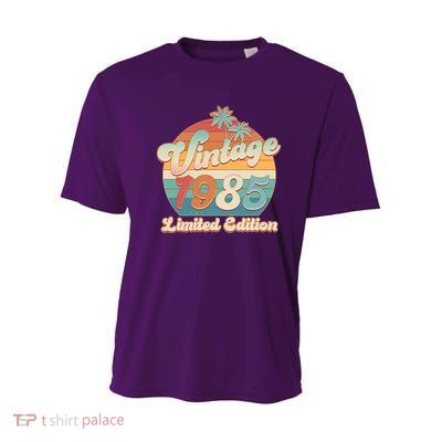 Retro Tropical Vintage 1985 Limited Edition 40th Birthday Youth Performance Sprint T-Shirt
