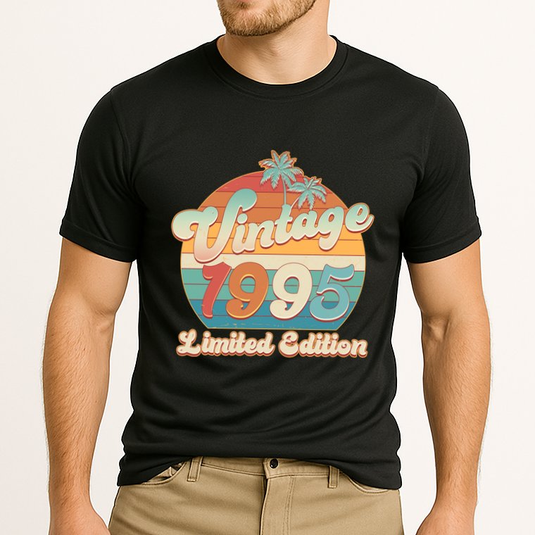 Retro Tropical Vintage 1995 Limited Edition 30th Birthday Cooling Performance Crew T-Shirt
