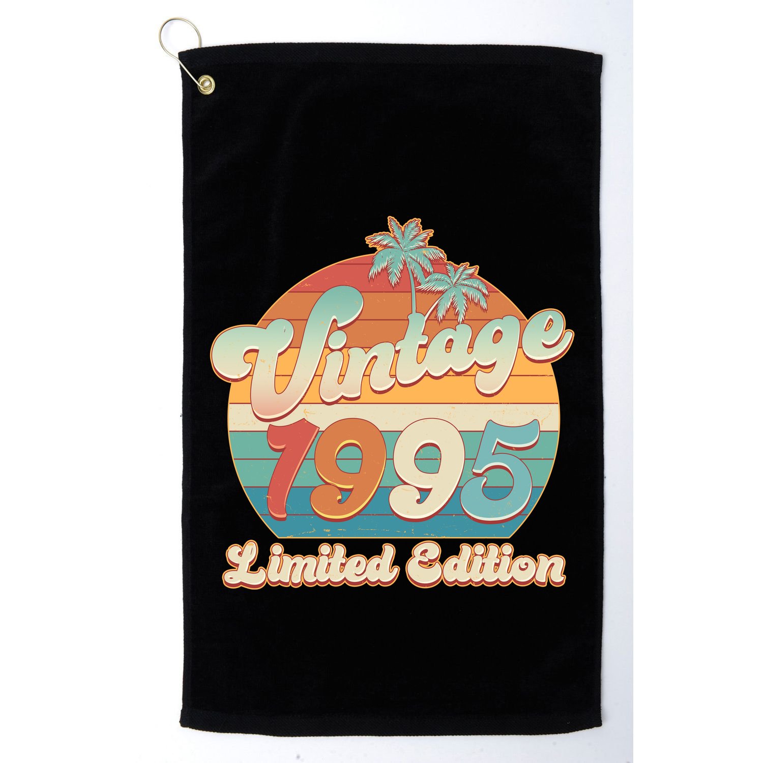 Retro Tropical Vintage 1995 Limited Edition 30th Birthday Golf Towel