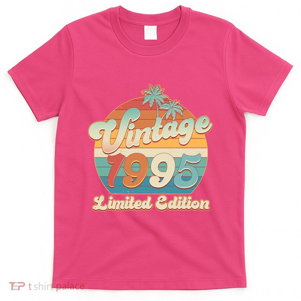 Retro Tropical Vintage 1995 Limited Edition 30th Birthday T-Shirt