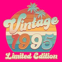 Retro Tropical Vintage 1995 Limited Edition 30th Birthday Poster