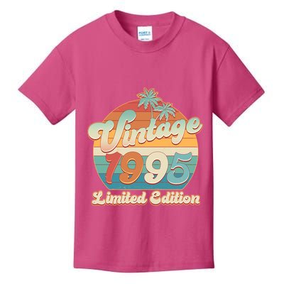 Retro Tropical Vintage 1995 Limited Edition 30th Birthday Kids T-Shirt