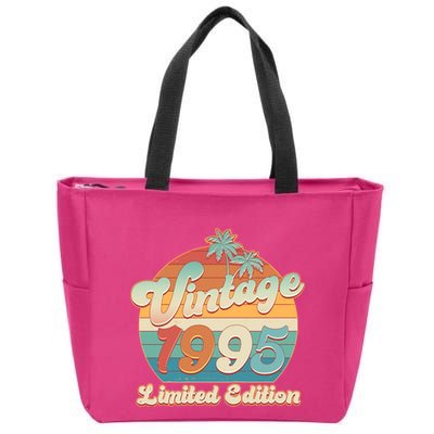 Retro Tropical Vintage 1995 Limited Edition 30th Birthday Zip Tote Bag