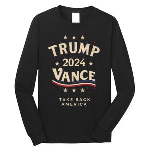 Retro Trump Vance Red Long Sleeve Shirt