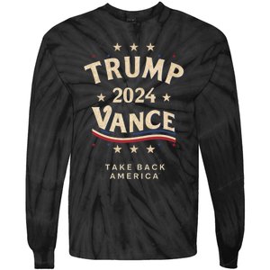 Retro Trump Vance Red Tie-Dye Long Sleeve Shirt