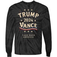 Retro Trump Vance Red Tie-Dye Long Sleeve Shirt