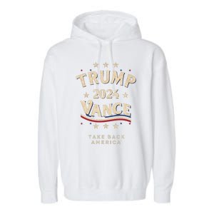 Retro Trump Vance Red Garment-Dyed Fleece Hoodie