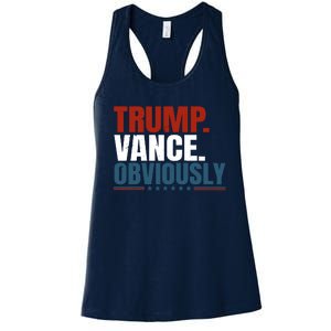 Retro Trump Vance Obviously 2024 Donald Trump 2024 Election Women's Racerback Tank