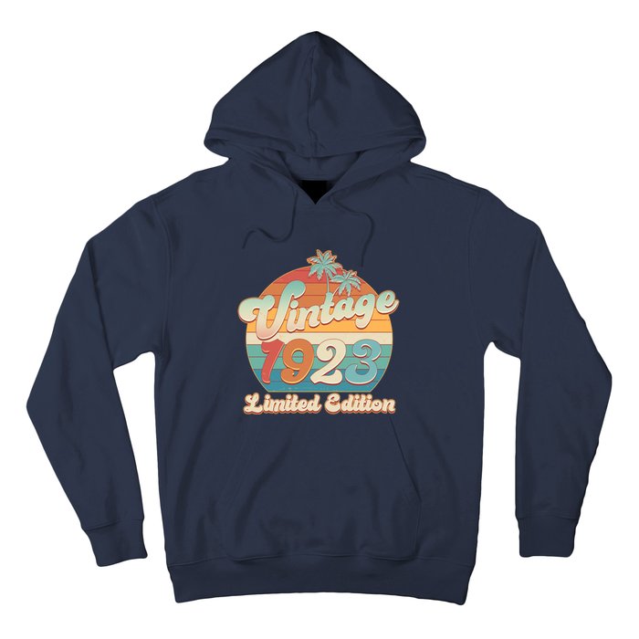 Retro Tropical Vintage 1923 Limited Edition 100th Birthday Hoodie