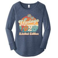 Retro Tropical Vintage 1923 Limited Edition 100th Birthday Women's Perfect Tri Tunic Long Sleeve Shirt