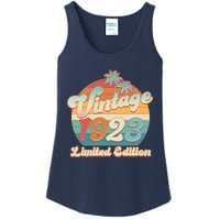 Retro Tropical Vintage 1923 Limited Edition 100th Birthday Ladies Essential Tank