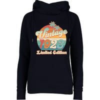 Retro Tropical Vintage 1923 Limited Edition 100th Birthday Womens Funnel Neck Pullover Hood