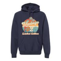 Retro Tropical Vintage 1923 Limited Edition 100th Birthday Premium Hoodie