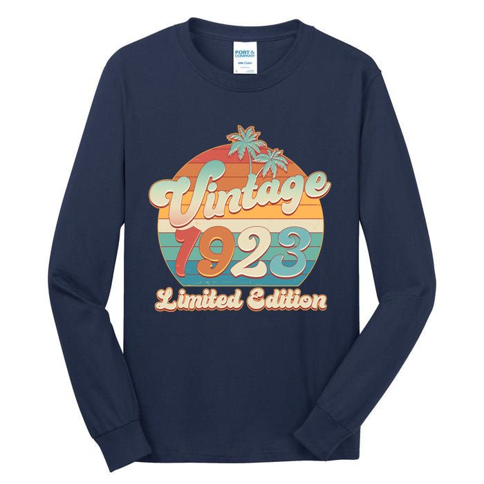 Retro Tropical Vintage 1923 Limited Edition 100th Birthday Tall Long Sleeve T-Shirt