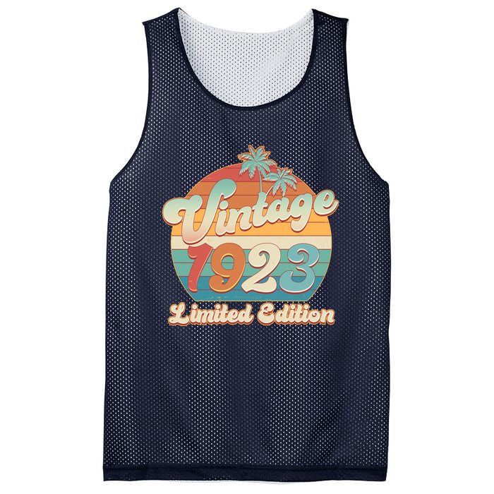 Retro Tropical Vintage 1923 Limited Edition 100th Birthday Mesh Reversible Basketball Jersey Tank