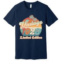 Retro Tropical Vintage 1923 Limited Edition 100th Birthday Premium T-Shirt